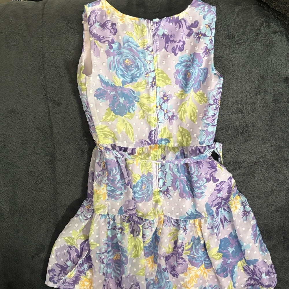 The Children's Place Floral Dress in Purple and Yellow